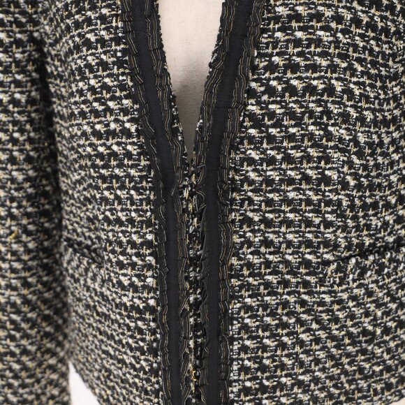 NWT TALBOTS Breckenridge Tweed Wool Blend Jacket Blazer Black Multi Size 6 - Picture 6 of 11